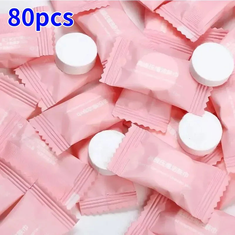 In Compressed Bag 50/100pcs Compressed Towels Travel Suitable For Sensitive Skin Cotton Cleansing Towel Disposable Face Pack Vue 80pcs