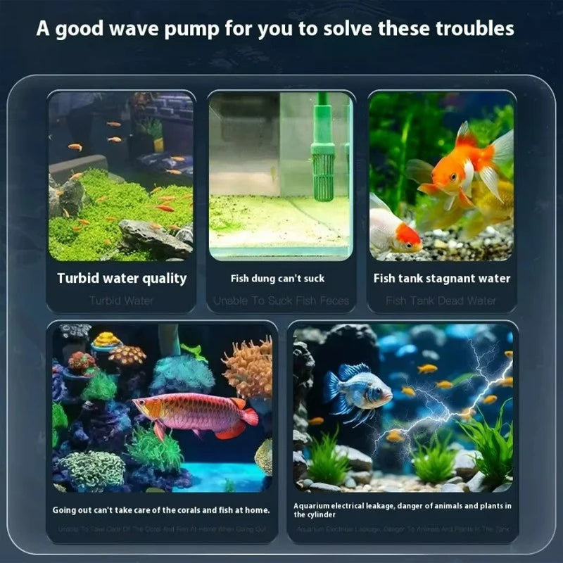Jebao Smart Aquarium Wave Maker Pump DMP-10/20/30/40/65/80M Wavemaker Water Pump Bluetooth WiFi Connection Submersible Pumps Vue