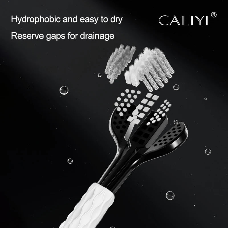 2pcs Toothbrush Three-sided Soft Bristle Teeth Whitening Brushes Comprehensive Cleaning Family Toothbrushes Dental Oral Care Vue