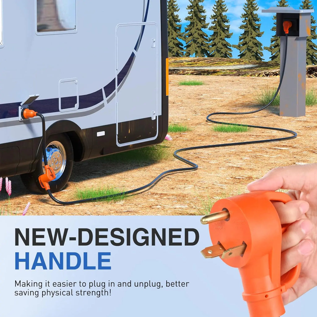 Nilight RV Locking Adapter Cord 30A to 30A TT-30P to L5-30R 10AWG Copper Heavy Duty ETL Listed Weatherproof Male to Female Vue