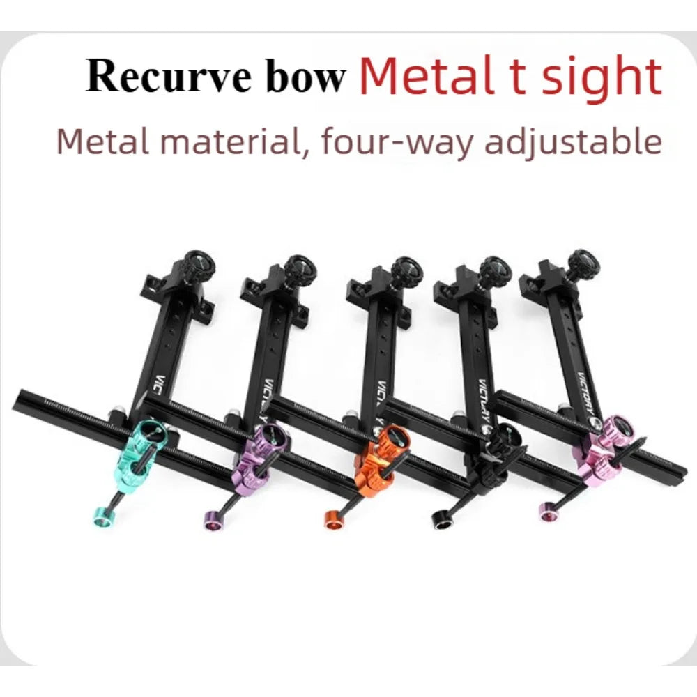 Metal T-Aiming Reflex Bow Aluminum Alloy Bow and Arrow Archery Accessories Competitive Competition Outdoor Training Accessories Vue