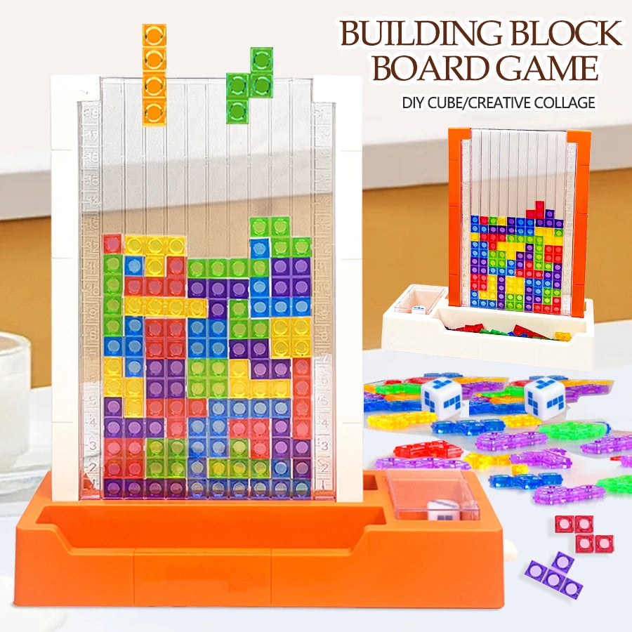 3D Blocks Puzzle Toys, DIY Intelligent Colorful Plastic Blocks Game Transparent Brain Teaser Toy for 8+ Boys and Girls Vue