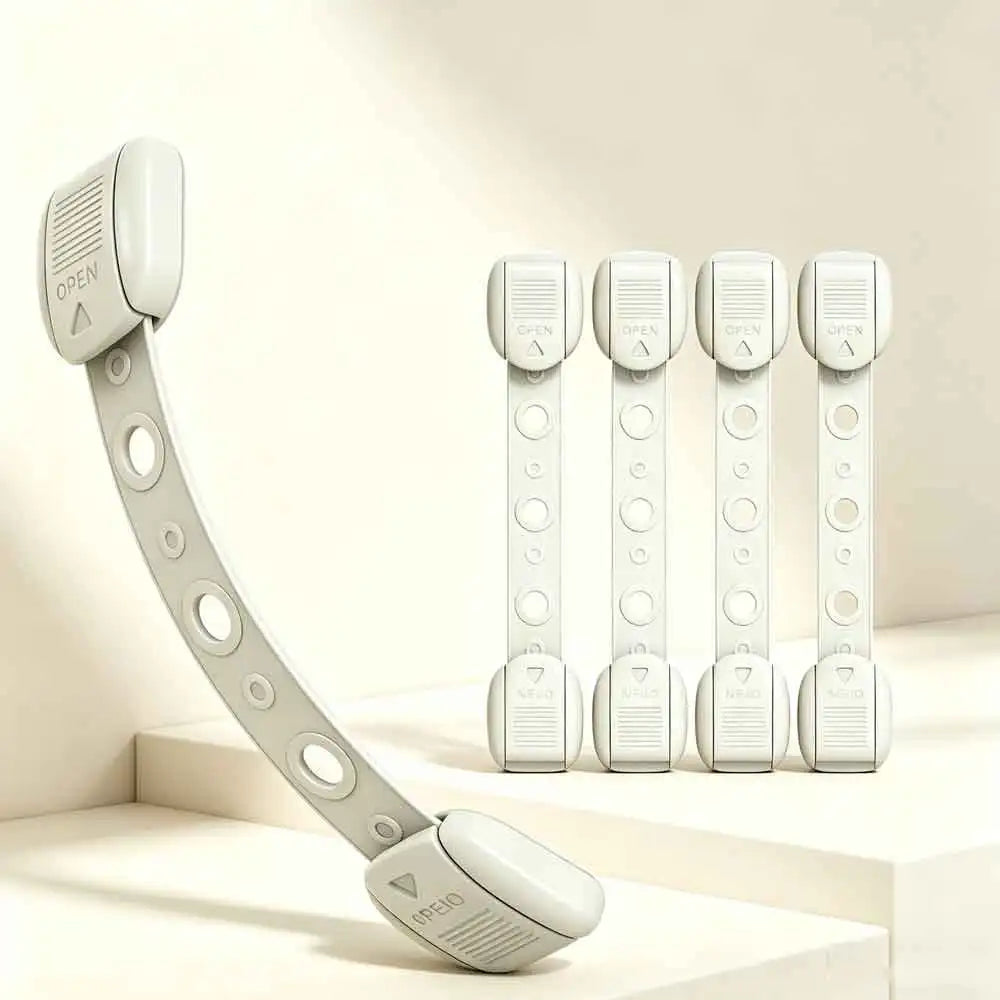 5 PCS Adjustable Multi Latches Baby Safety Locks for Cabinets and Drawers Anti-Pinch Hand Buckle Prevent Accidents Vue