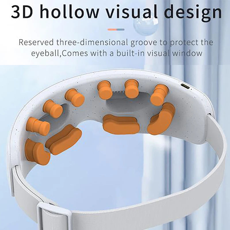 Electric Eye Acupoint Massager Bluetooth Hot Compress Eye Care Instrument Eye Massage Glasses Soothing Fatigue Improve Sleep Vue