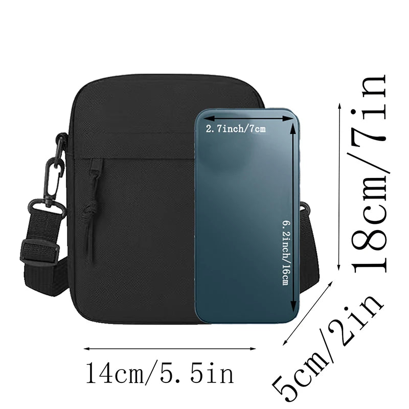 Neutral Shoulder Bag Men Women Small Square Suitable Travel