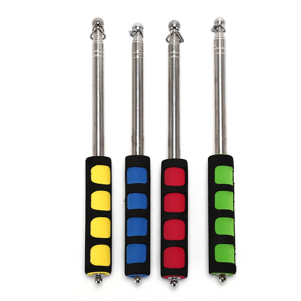 1.2M Flag Pole Portable Telescopic Flag Handheld Pole Tool for Flags Windsocks Vue