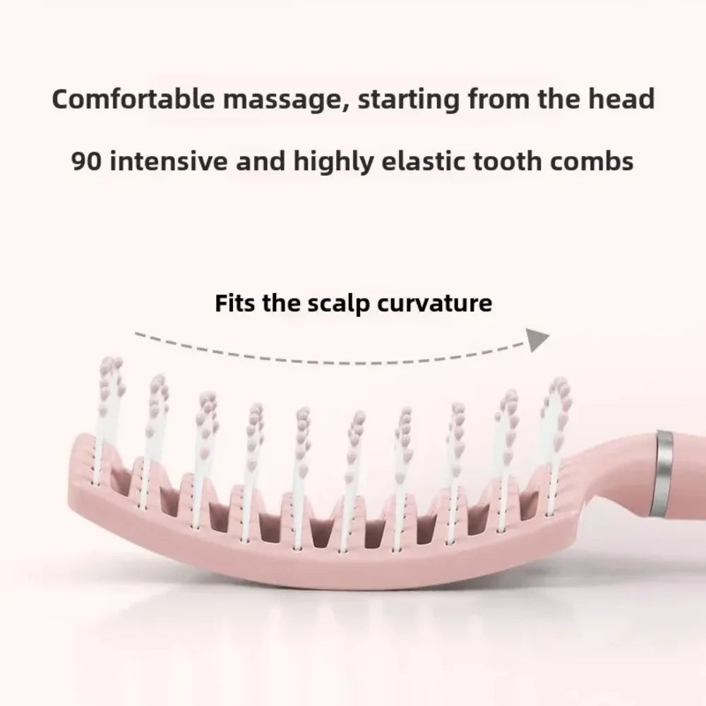 Massage Hair Brush Air Cushion Hollow Wide Tooth Anti Hair Loss Styling Comb for All Wet Curly Natural Hair Types Barber Tool Vue