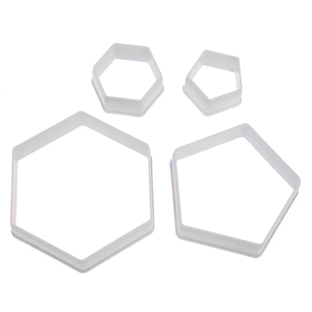 Hexagon Football Plastic Cookie Cutter Sugar Fondant Cake Soccer Pattern Cake Cookie Molds Cutters Decoration Mold Kitchen Tool Vue