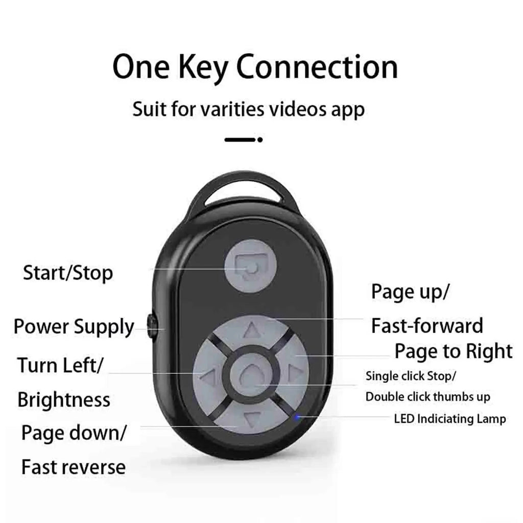 Bluetooth Remote for iPhone Xiaomi Redmi Samsung Mobile Phone Universal Remote Control Selfie Stick Bluetooth Camera Controller Vue
