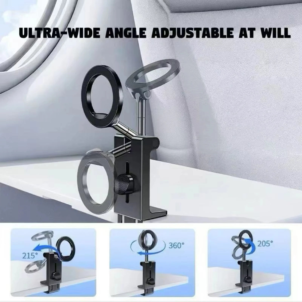 Magnetic Phone Mount Car Phone Holder Mount For Backseat Foldable Smartphones Stand For Calling Navigation GPS Video Recording Vue