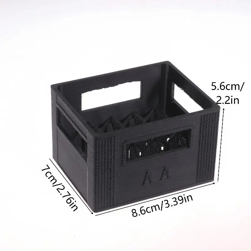 3D Printed Beer Crate Style Battery Storage Case No. 5 Aa No. 7 Aaa Battery Basket Stackable Batteries Storage Box Home Decor Vue