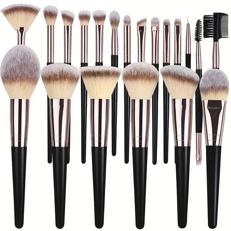 3-20pcs Makeup Brushes Set Kabuki Blending Beauty Tools for Foundation Concealer Powder Eyeshadow Blush Cosmetic Beauty Tool Vue 20BK