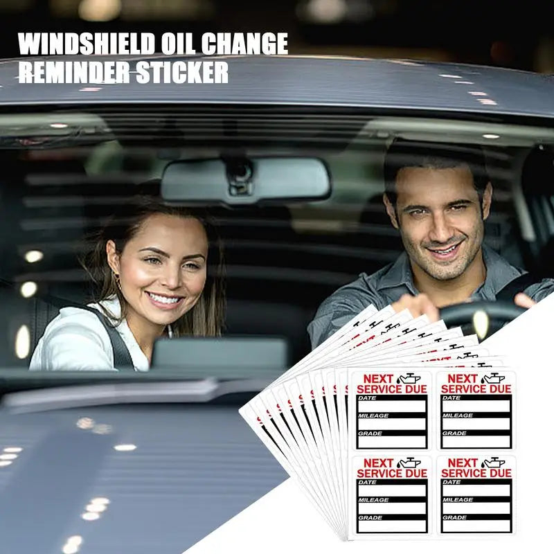 40PCS 2 Inch Oil Change Reminder Stickers Car Maintenance Service Labels Adhesive Next Service Due Stickers "NEXT SERVICE DUE" Vue