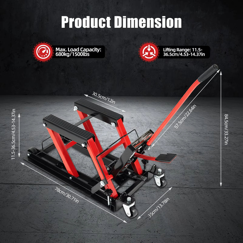 Motorcycle Tools Motorcycle Lift Platform, Locomotive Hydraulic Dedicated Lift Vue
