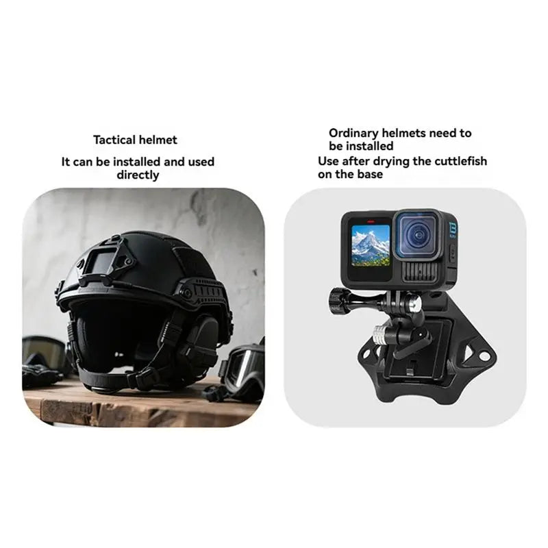 Hot-Helmet Fix Mount Base For FAST Helmet 3-Head Helmet Quick Release Base Adapter For Gopro 13 12/DJI ACTION 5/4/ Vue
