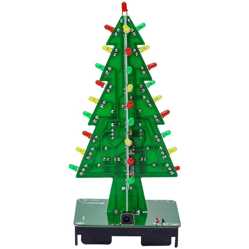 3D Christmas Tree LED DIY Circuit Kit – Flashing Holiday Lights DIY Electronics Kit Vue