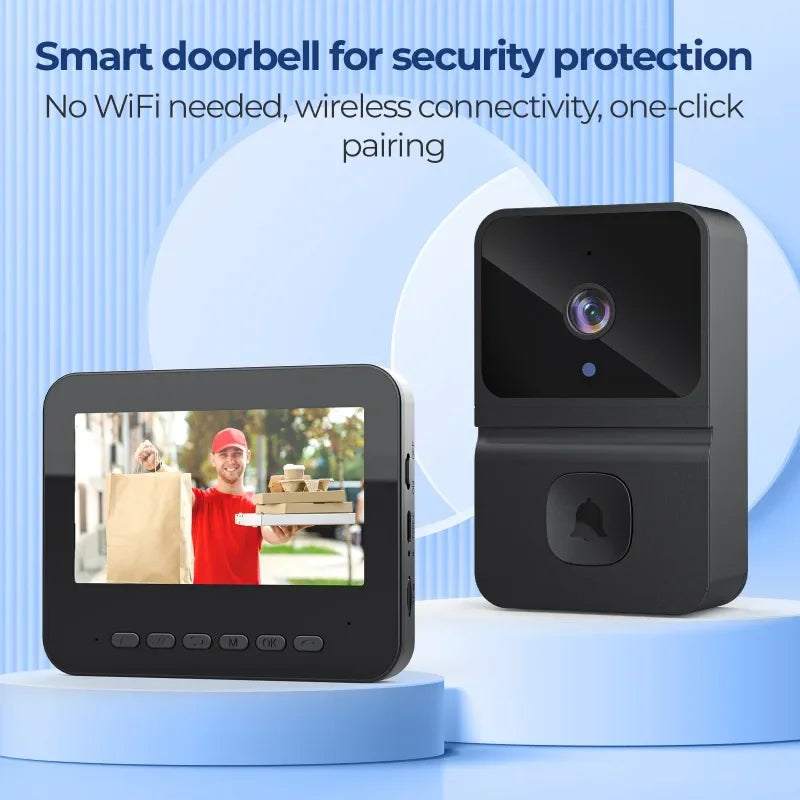 2.4G WiFi Wireless Video Doorbell two Way Audio Intelligent Video Intercom Doorbell Infrared Night Vision for Home Surveillance Vue