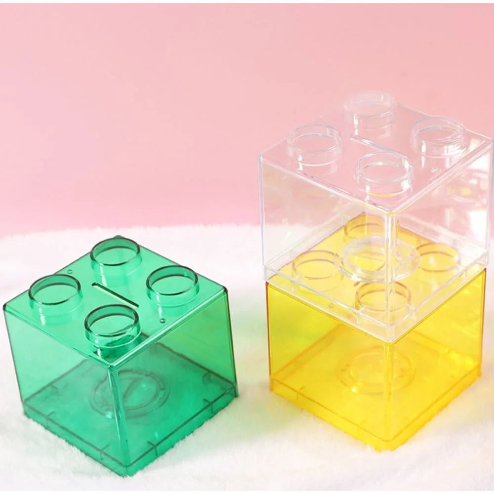 Transparent Funny Change Box Home Decor Piggy Bank Building Block