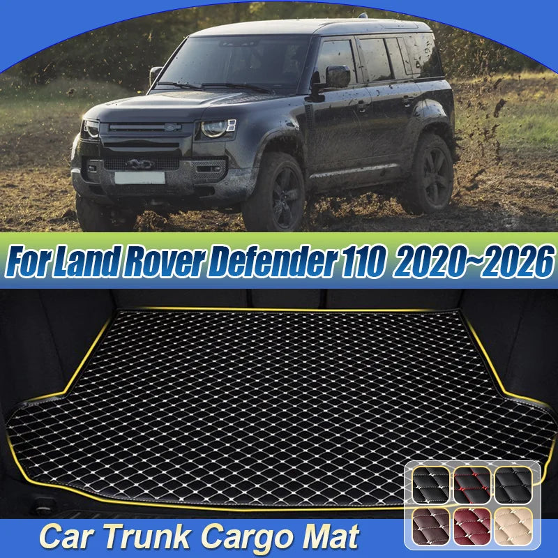 Leather Trunk Mat Land Rover Defender L663 110 5-Seat 2020–2026 Cargo Trunk Liner Vue