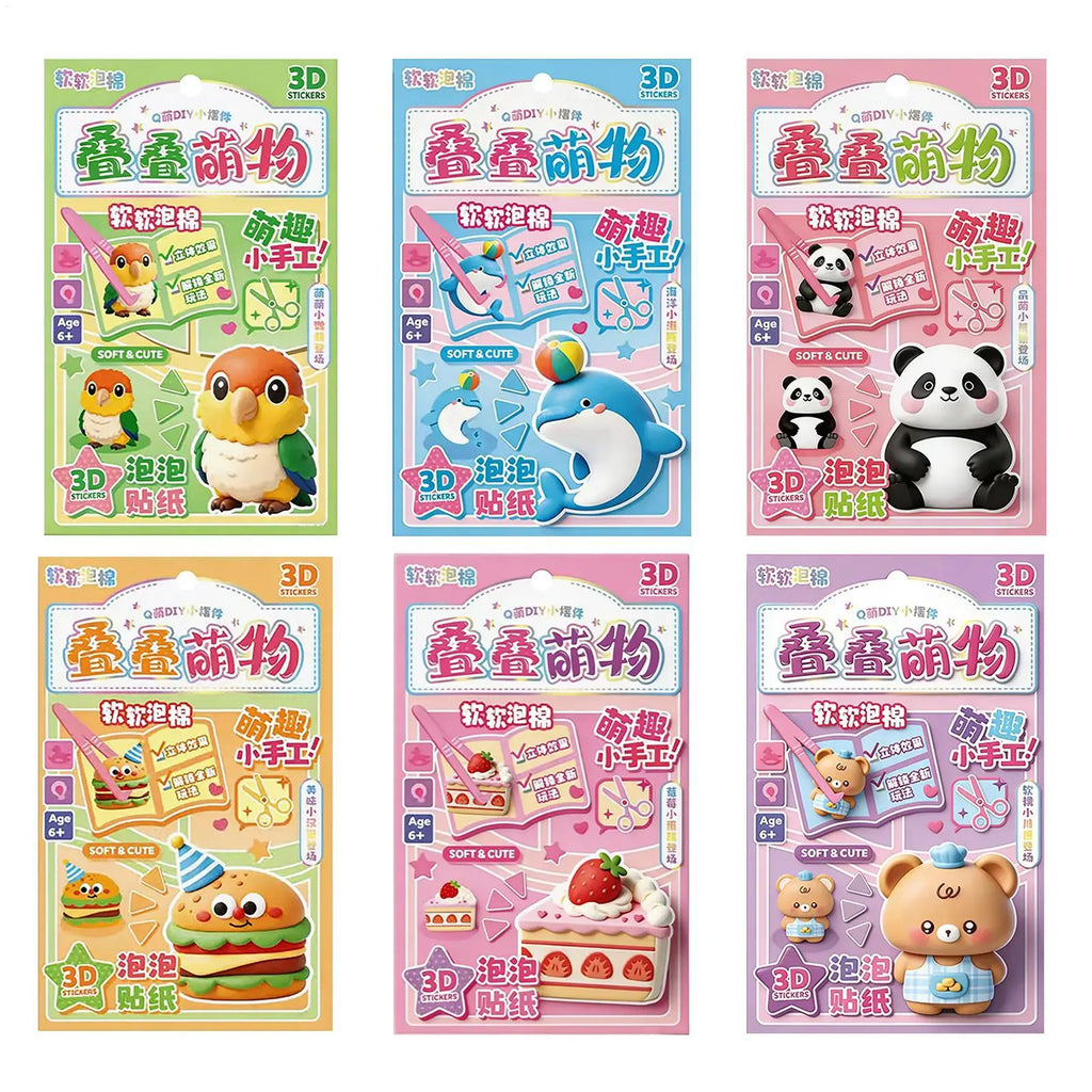3D Stackable Miniature Stickers, Layered Scene Decals for DIY Projects, Relaxing Craft Stickers for Scrapbooking Journaling Home Vue