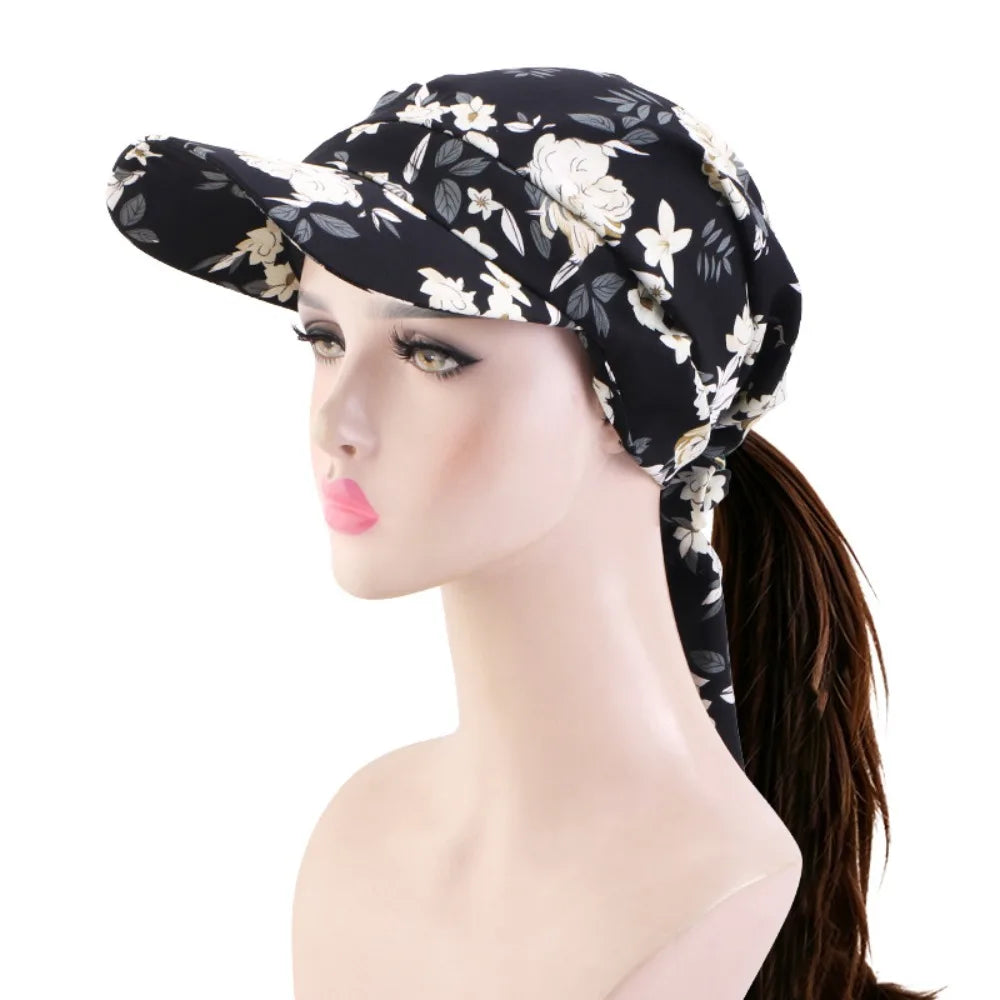 Trendy Vintage Baseball Cap Brim Breathable Sunshade Hats Strappy