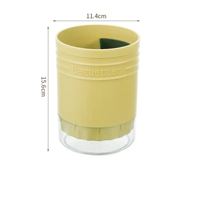 〔CC11〕Utensil Holder Plastic Multi Functional Drain Chopstick Tableware Knife Spoon Fork Chopstick Container Kitchen Tool Vue Yellow