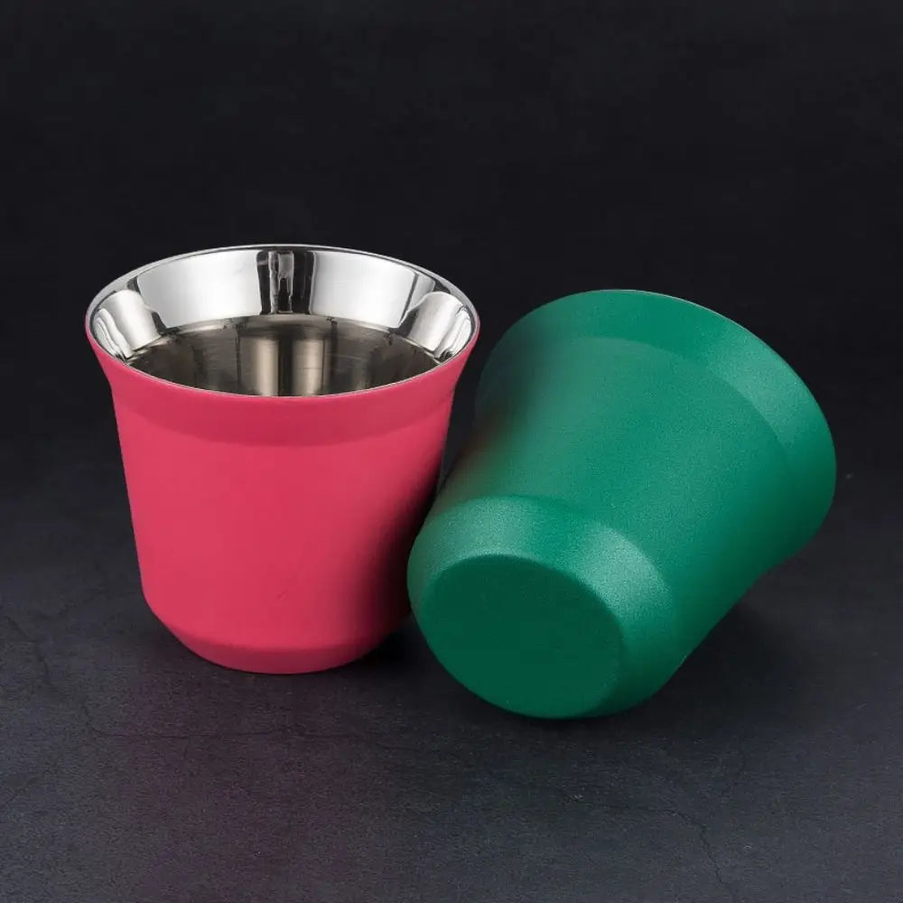 Summer Espresso Mugs Insulated Double Wall Beer Cups Small Capacity