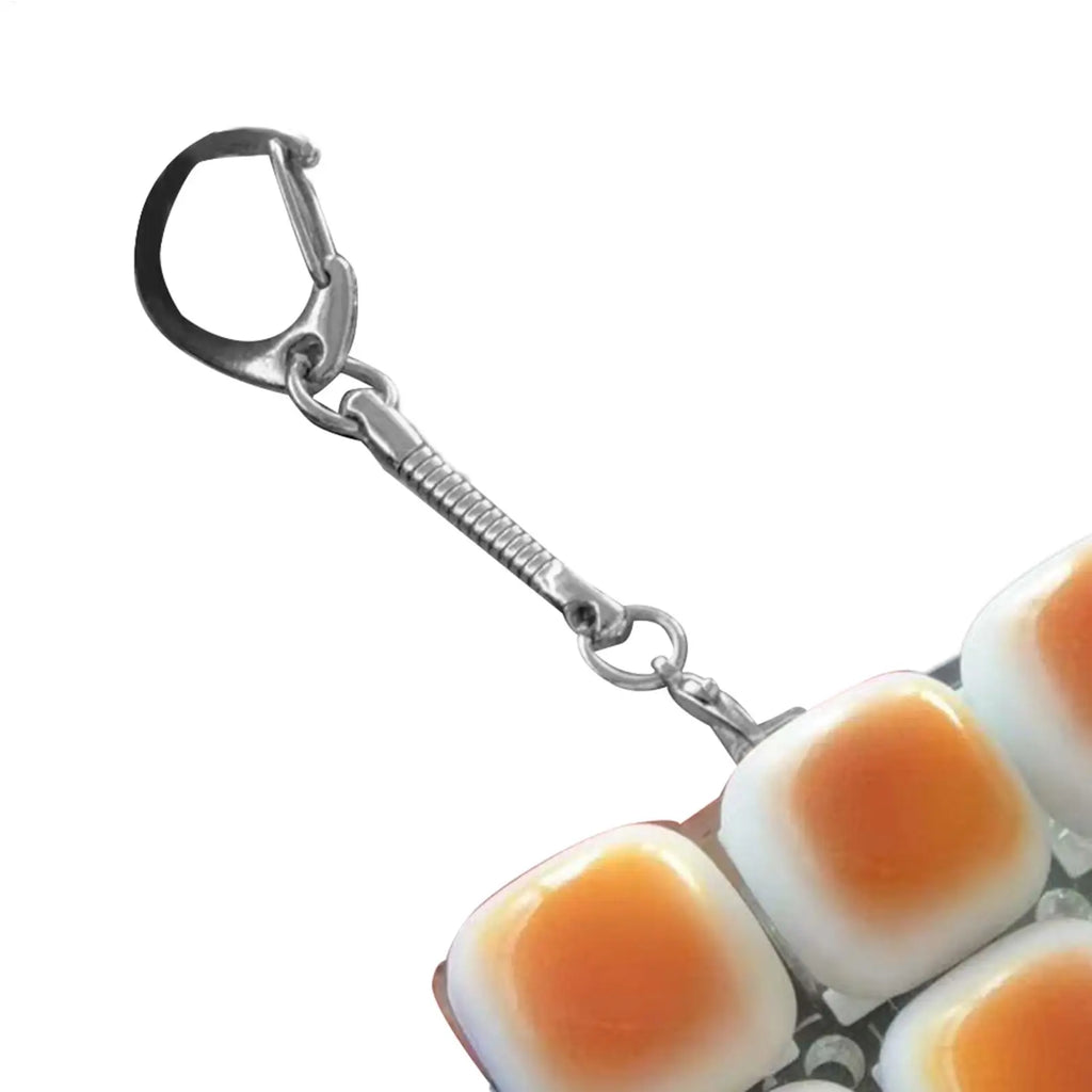 Bread Keyboard Fidget Keychain Anti-Stress Stress Relief Toy for Kids Teens Adults Programmers Collectors Study Work Travel Vue