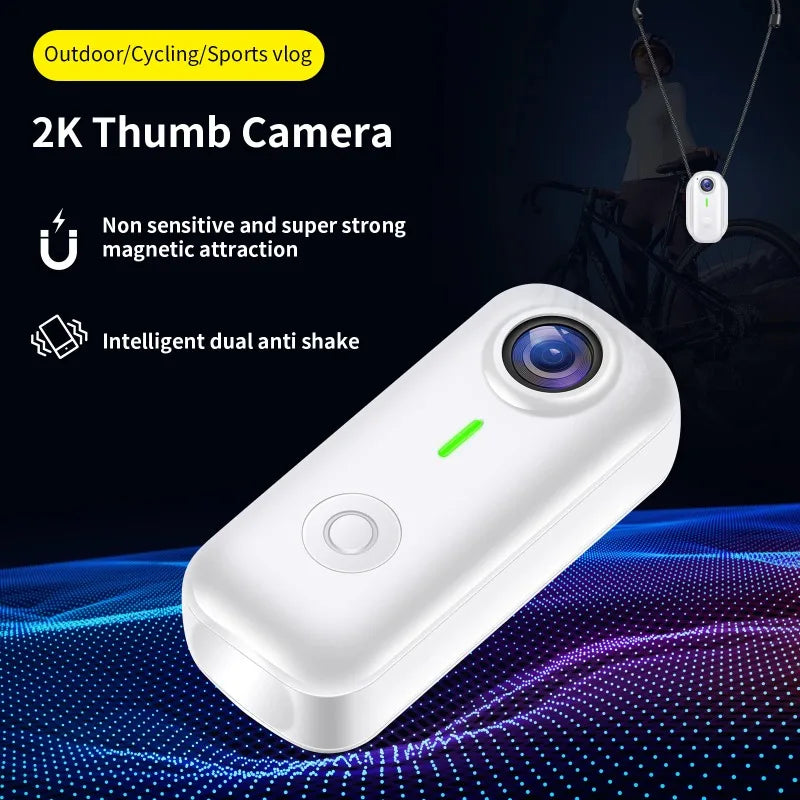 Portable Magnetic Sports Camera 1080P HD Thumb Action Camera Pocket Sport Cam Recorder Video Vlog Magnetic Attraction Bracket Vue