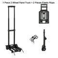 Stable 2/4 Wheel Folding Hand Truck Retractable Labor-Saving Luggage Cart Movable Strong Load-Bearing Trolley Truck for Home Vue Style AA