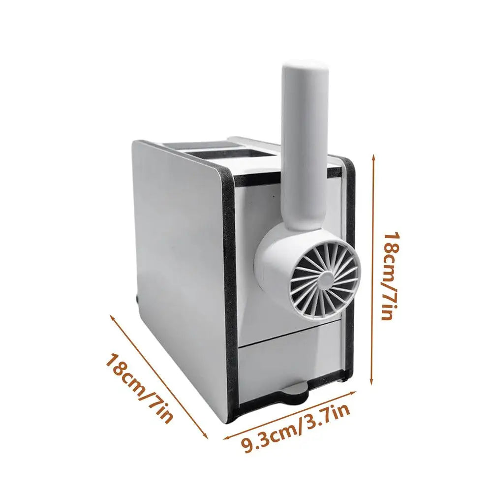 Bird Shelling Machine Wooden Rechargeable Bird Feed Shell Blower for Macaws Parrot Sparrow Parakeet Budgies Conures Cockatiels Vue White