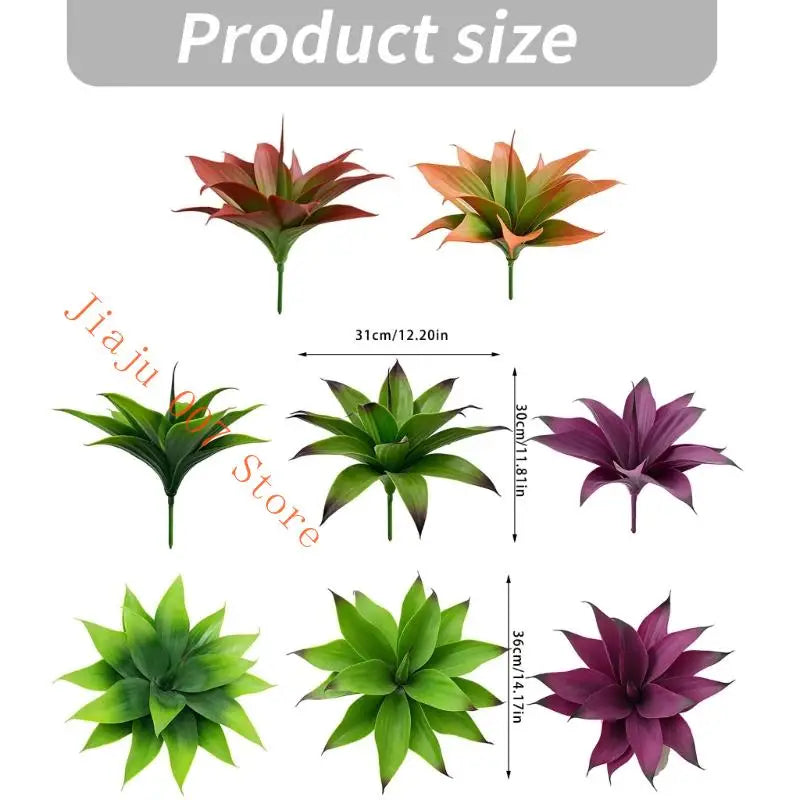 Large Artificial Agave Succulent – Autumn Faux Plant for Home & Office Artificial Succulent Plant Vue