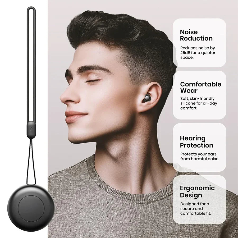 Silicone Ear Plugs Sleeping 25dB Noise Cancelling Hearing Protection Vue