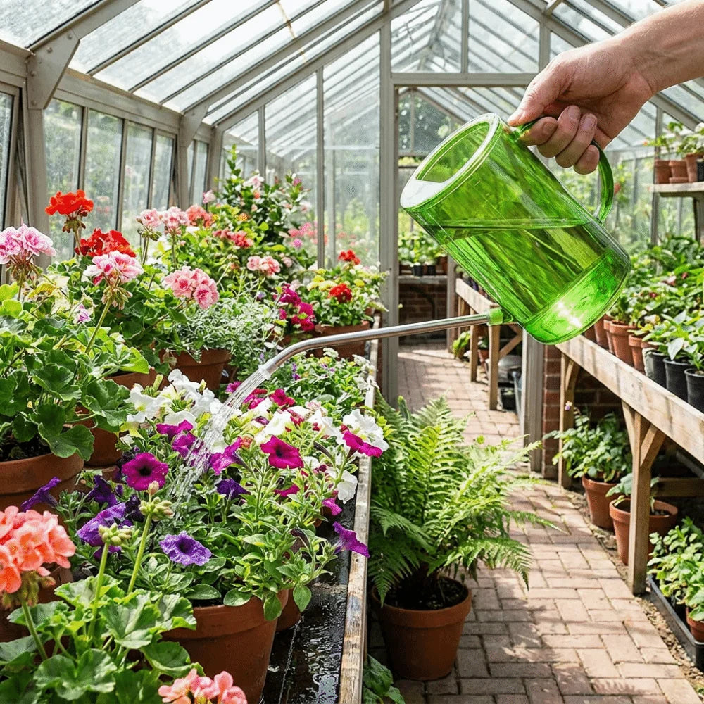 Large Capacity Plant Watering Kettle Transparent with Scale Long Nozzle Watering Kettle Plastic Leak-Proof Watering Can Vue