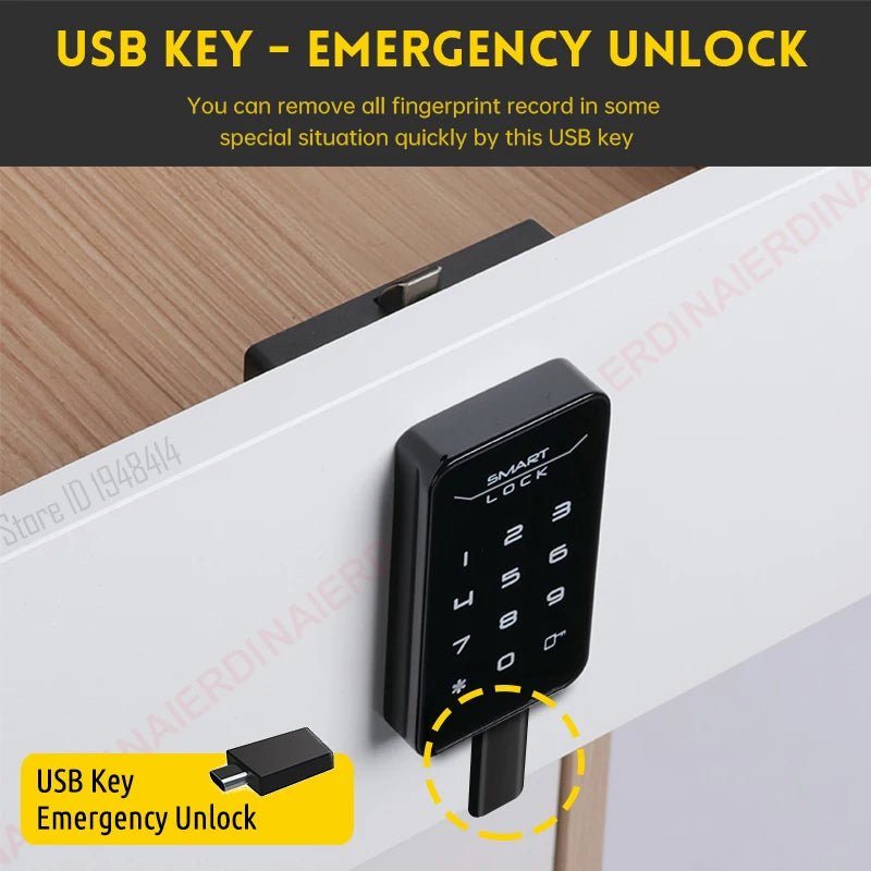 NAIERDI Electronic Cabinet Locks Digital Drawer Lock Combination Security Password Door Lock for Locker Keyless Safety Lock Vue