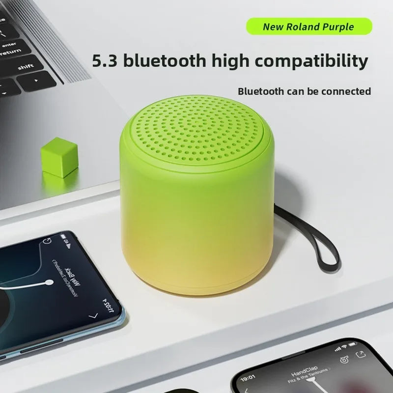 Macaron Mini Wireless Bluetooth Speaker Portable Desktop Heavy Bass Stereo Speaker USB Play Outdoor Mini Sound Box Vue