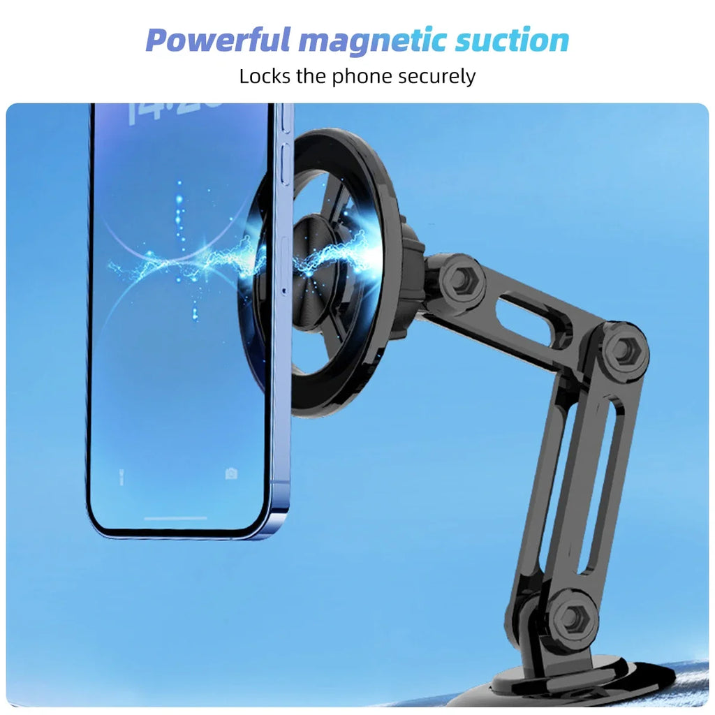 360° Rotate Metal Holder Strong Magnetic Car Phone Holder Foldable Phone Stand Air Vent Magnet Mount GPS Support For Phone Vue