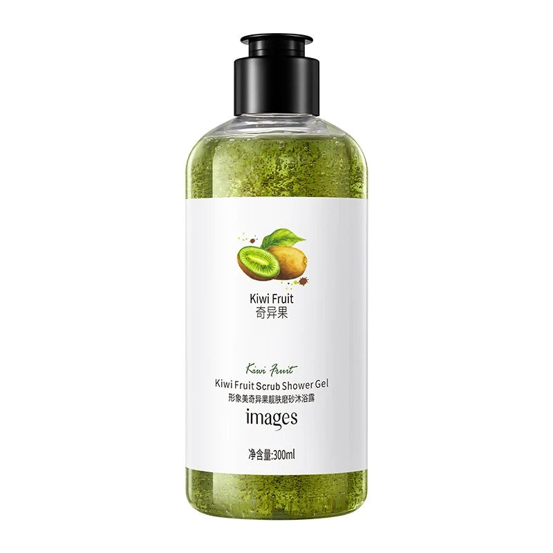 300ml Lemon Scrub Shower Gel, Alcohol-Free, Non-Greasy, Formaldehyde-Free, Rich in Citric Acid, Vitamin E, and Hyaluronic Acid, Suitable for All Light Beige Skin Types, with a Fresh Scent, Featuring Moisturizing, Nourishing, Vue green Moisturizing 300ml