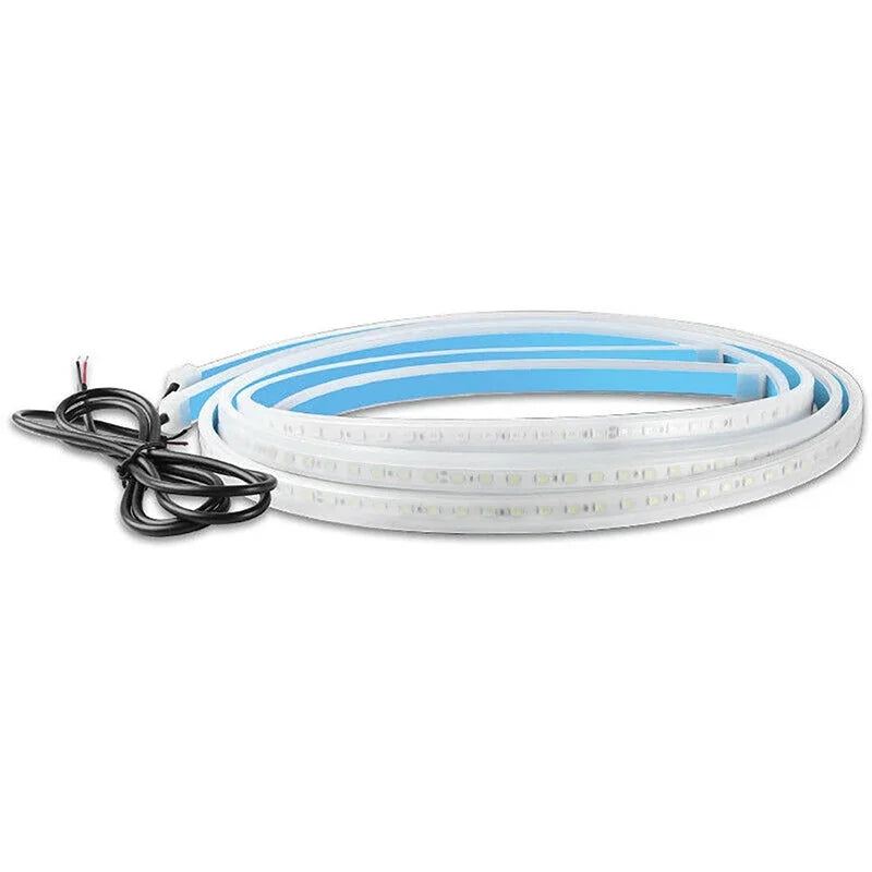 2pcs 120cm Red White LED Car Door Anti-Collision Warning Light Safety Warning Streamer Lamp Strip Decorative Ambient Light Vue
