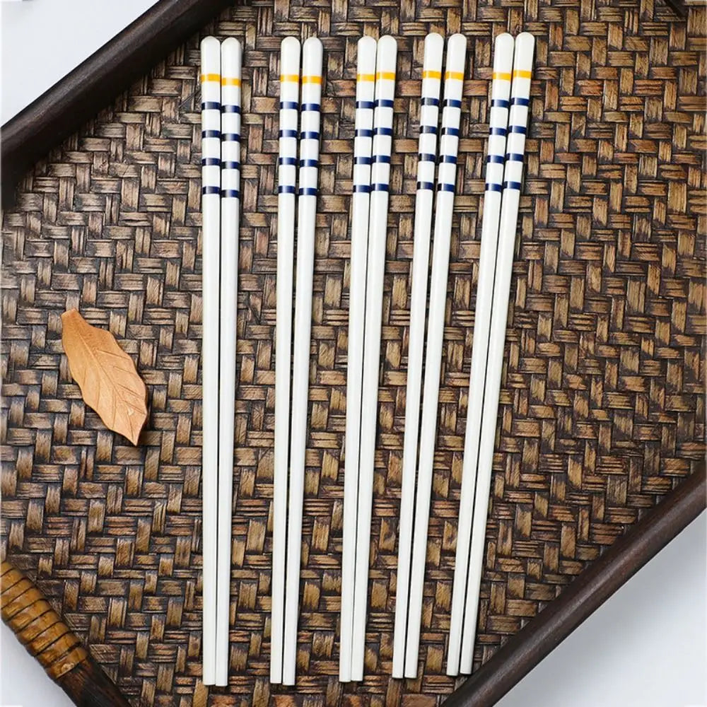 24.5cm High Temperature Resistance Bone Porcelain Household for Noodle Long Chopsticks Kitchen Tool Sushi Chopstick Tableware Vue