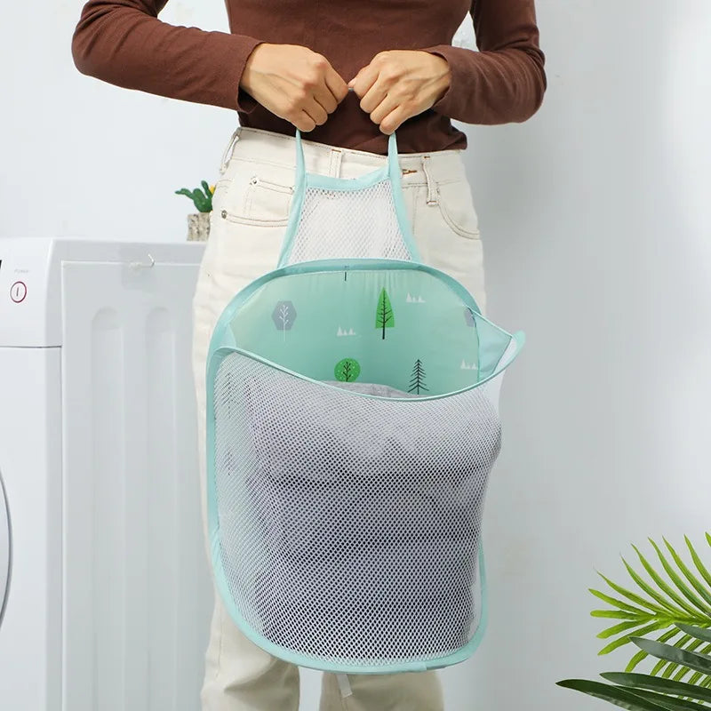Foldable Wall Mounted Dirty Clothes Basket, Wall Mounted Dirty Clothes Storage, Hanging Dirty Clothes Storage Baske Vue