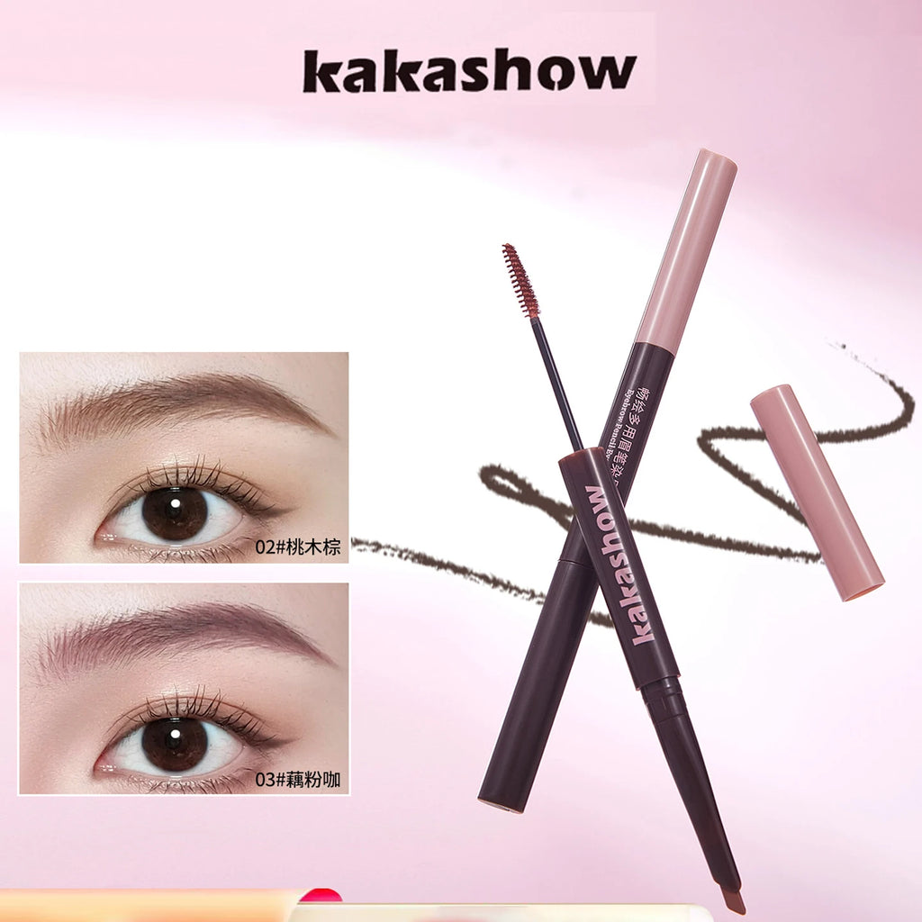 Kakashow Double Headed Eyebrow Pen, Eyebrow Dyeing Cream, Long Lasting Color Rendering, Eyebrow Pen Cream Vue