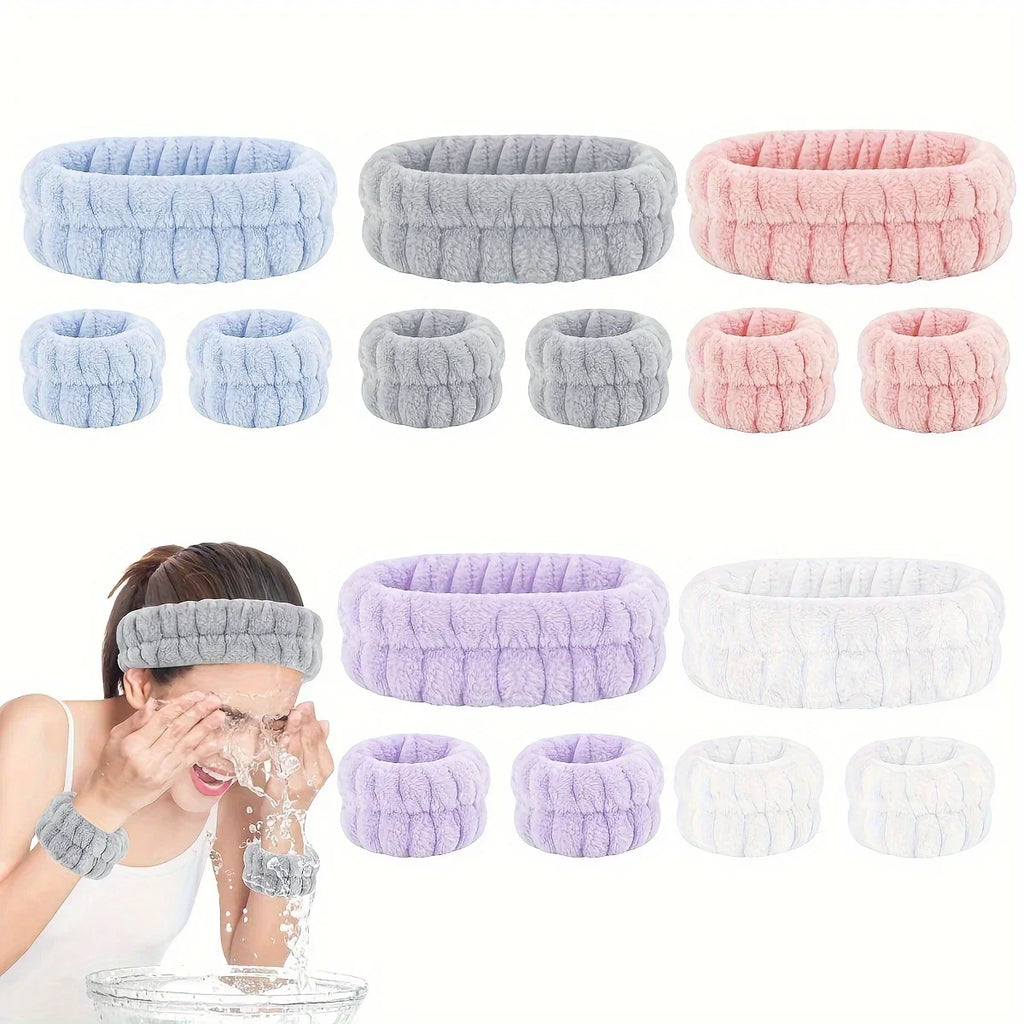 vvocci Towel Wristbands Washband Scrunchies Headband Wrist Cuffs For Women Girls For Washing Face, Hair Headband Face Wash Vue