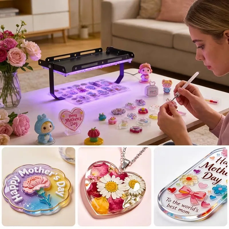 LED UV Resin Curing Lamp High Intensity Fast Curing USB Powered for Epoxy Resin Jewelry Making Mold Craft DIY Vue