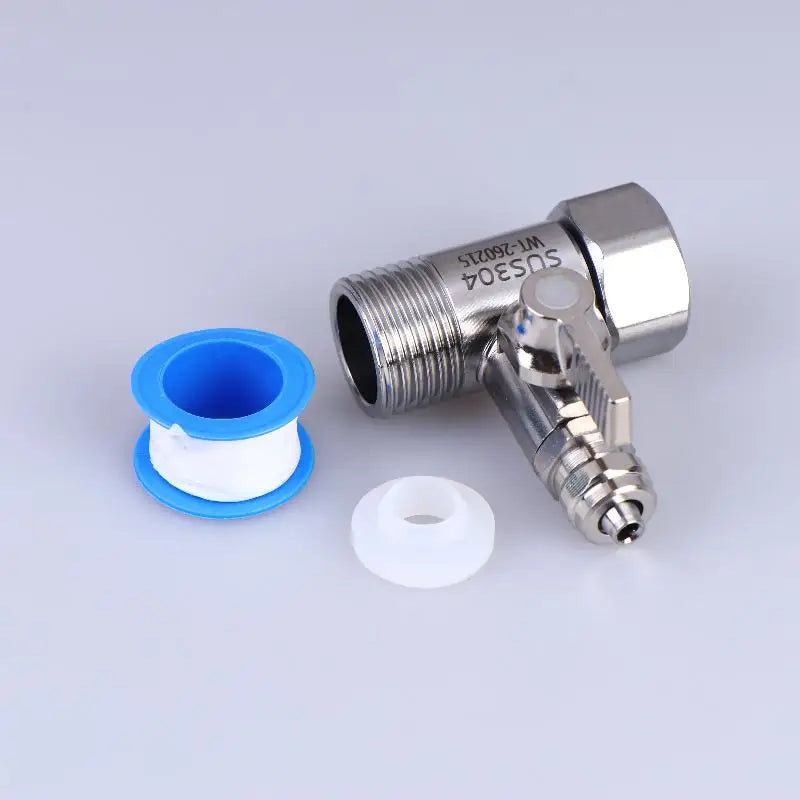 1 Set RO Feed Water Adapter 1/2 to 1/4 3/8 Inch With Shut Off Valve Long Lasting Brass for Under Sink Filter Vue