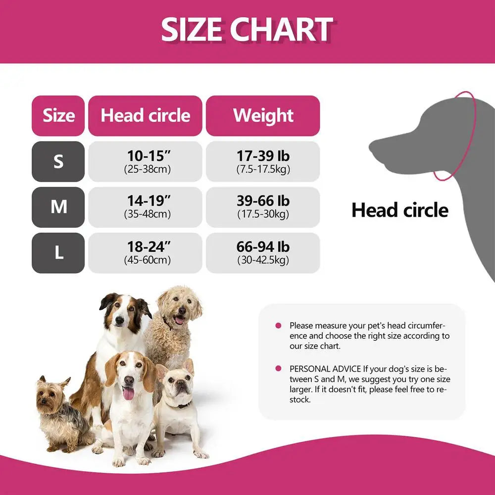 Dog Calming Ear Muffs – Noise-Reducing Pet Ear Wrap Dog Ear Wrap Vue Hot Pink S