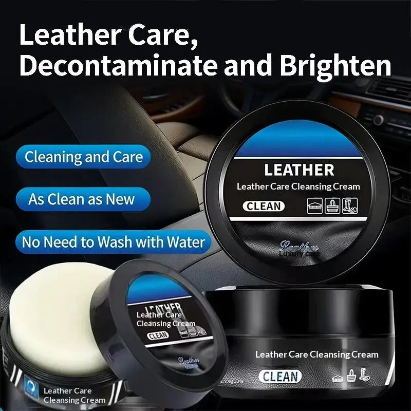 120g Household Leather Care Cleaner Leather Care Cream Maintenance Cream Sofa Shoe Descaling Decontamination Cleaning Vue