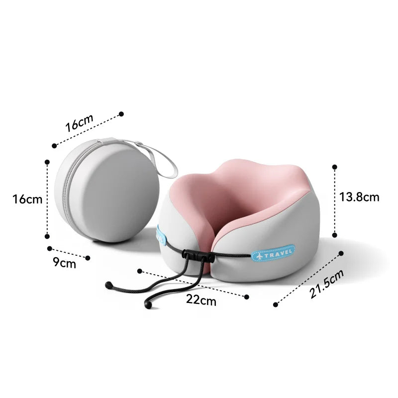 Memory Foam Neck Pillow Portable Ergonomic U Shaped Travel Pillow Airplane Car Home Office Sleep Cervical Support Headrest Vue