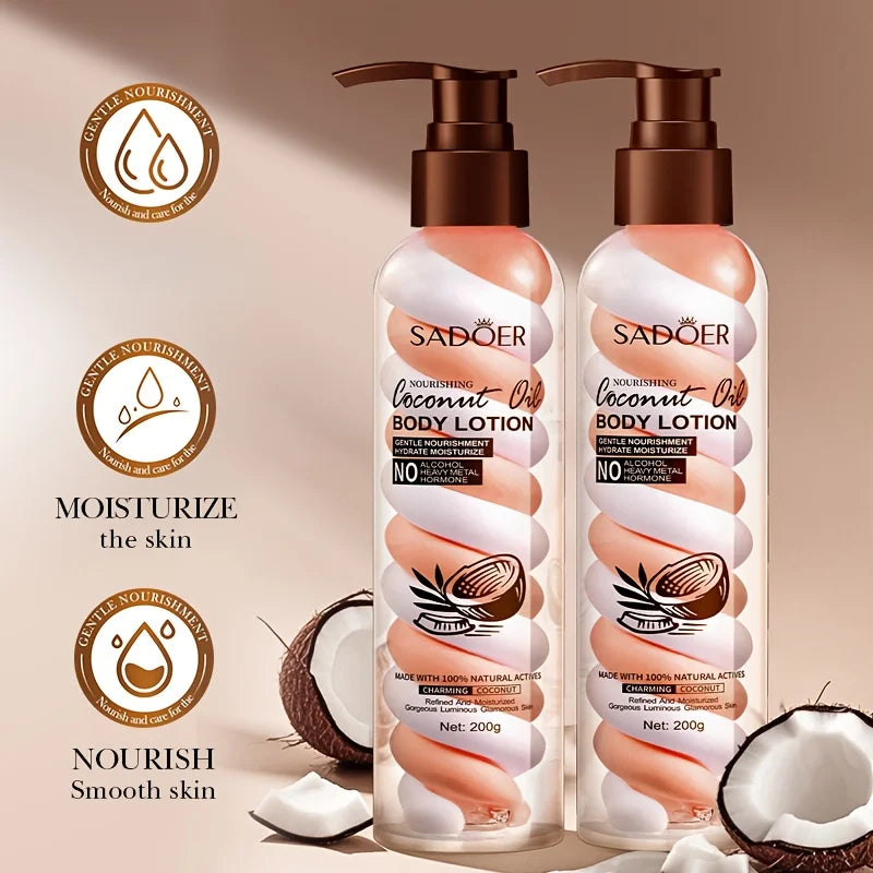 1 Bottle of 200ml Coconut Marshmallow Body Lotion, a Deeply Moisturizing Formula Suitable for All Light Beige Skin Tones, Non-Greasy Moisturizer, Ideal as a Holiday Gift, Suitable for Both Men and Women, for Daily Skincare Ro Vue