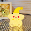 Cute Yellow Star LED Lamp, Portable Battery Night Light Gift for Kids Bedroom Home Decor Vue yellow hat Battery not included